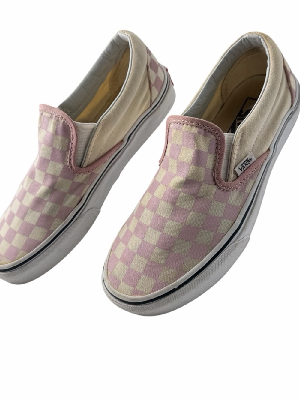 Vans Unisex Size W 7.5 M 6 Slip-On Checkerboard Casual Retro Skater Sneakers Fun - Picture 3 of 7